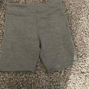 grey biker shorts